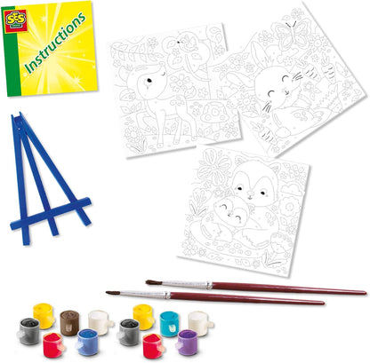 SES Creative Painting by Numbers Canvas - Forest Animals 3X