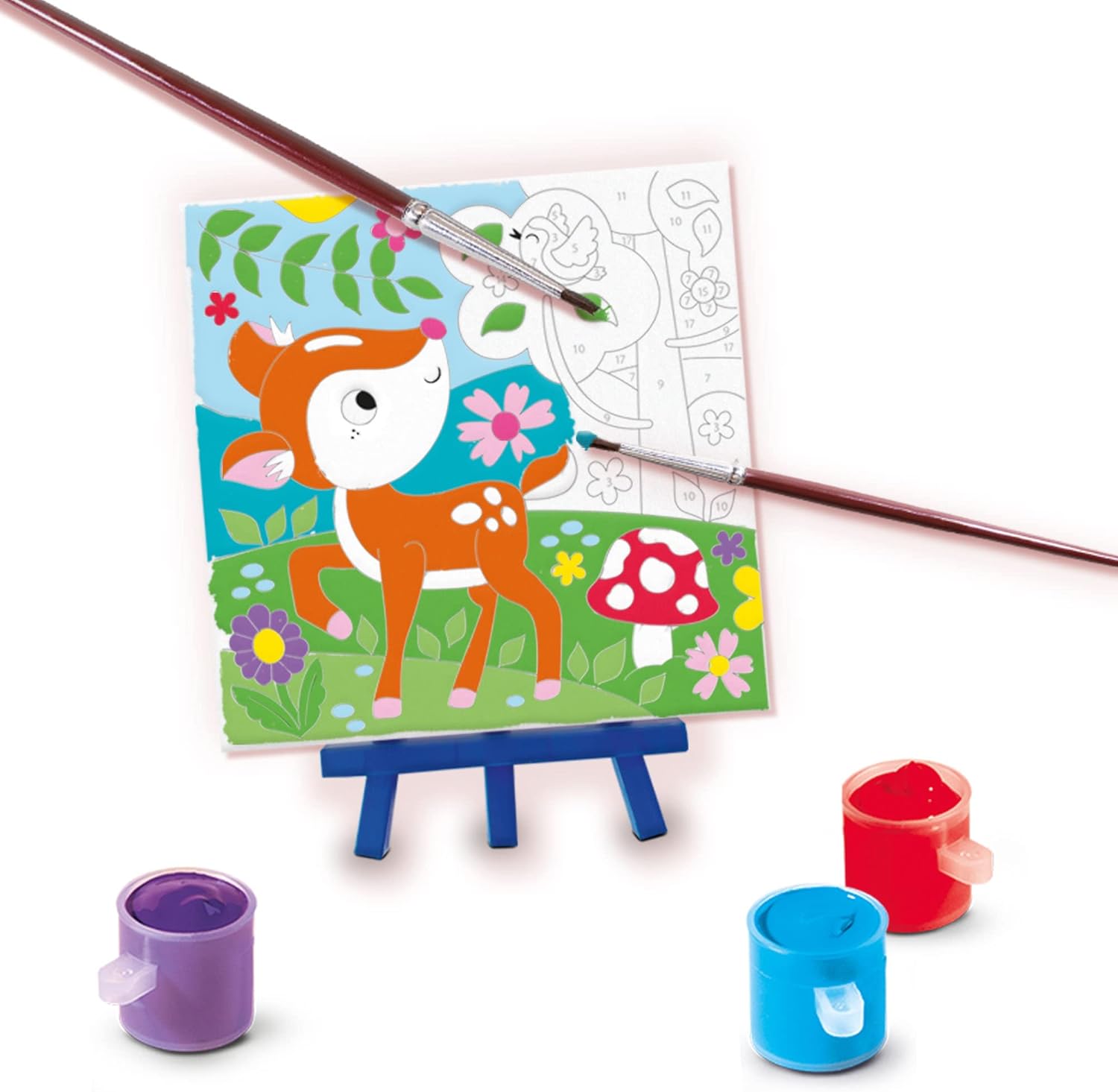 SES Creative Painting by Numbers Canvas - Forest Animals 3X