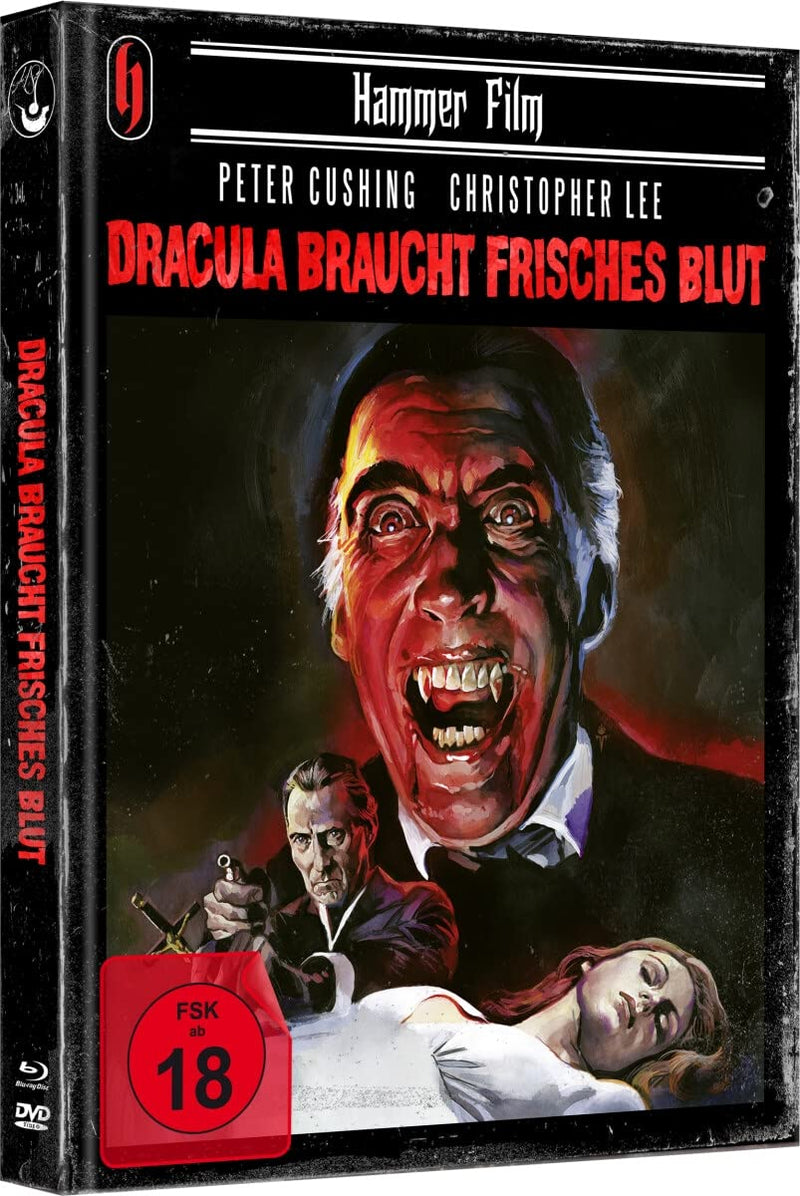 Dracula braucht frisches Blut - Cover A (Uncut Limited Mediabook, Hammer Film-Edition)