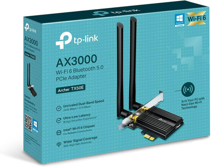 Carte Réseau PCI-Express WiFi 6/Bluetooth TP-Link compatible Archer TX50E (AX3000) AX3000 Wi-Fi 6