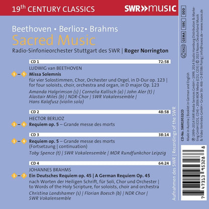 Sacred Music: Beethoven: Missa Solemnis/Berlioz: Requiem/...
