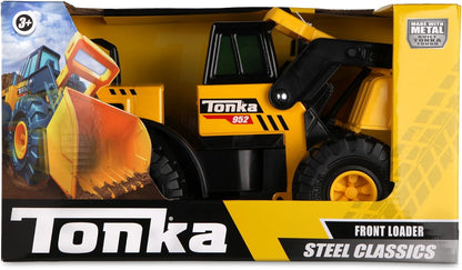 Tonka Steel Classics | Front Loader | Kids Construction Toys for Boys and Girls, Vehicle Toys for Creative Play, Motor Skill Development for Kids Ages 3+ | Basic Fun 06026