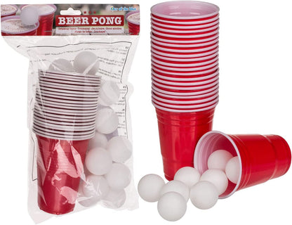 ootb Drinking Game, Beer Pong, with 15 Balls & 22 Cups for 550 ml, 79/3936