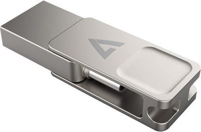 USB V7 64GB TYPE-C+USB 3.2GEN1 SILVER MEMORY