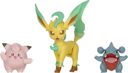 Pokémon PKW2806 Battle Figure Set - Piepi, Kaumalat, Folipurba Official Battle Figure Set, Multicoloured