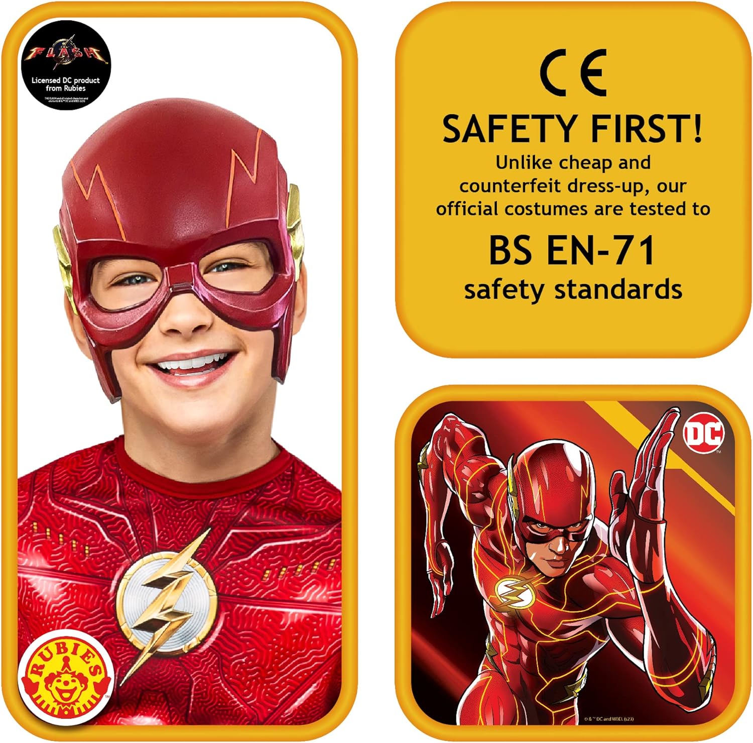 DC Comics The Flash - Máscara infantil