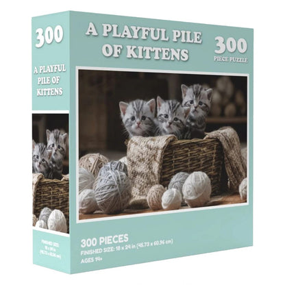 Wilder Games A Playful Pile of Kittens Prank Puzzle - 300 Piece Jigsaw Puzzle for Adults