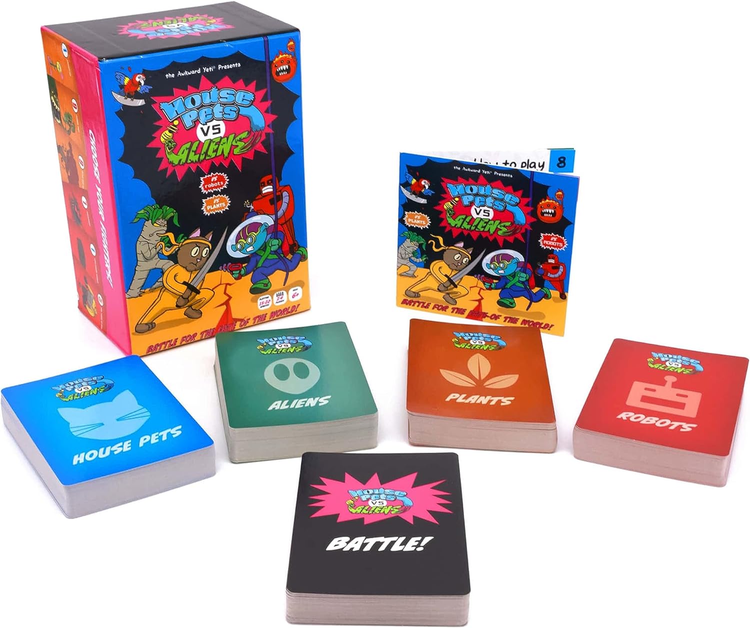 The Awkward Yeti Presents: House Pets vs Aliens | A Fun Family Friendly Board Game | Strategic, Fast Paced & Freaking Fun Game | Kids Ages 6+
