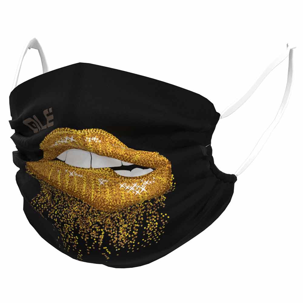 Alé Clothing Face Mask Lips Black/Gold