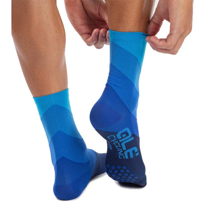 Alé Clothing Diagonal Digitopress Q-Skin 16cm Socks Blu L/44-47