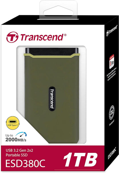 Transcend 1TB USB 3.2 Gen 2x2 USB Type-C ESD380C Portable SSD Solid State Drive TS1TESD380C 1 TB