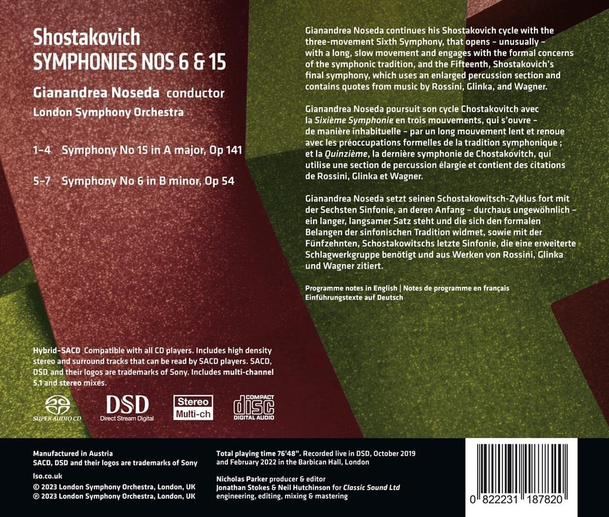 Shostakovich: Symphonies Nos. 6 & 15