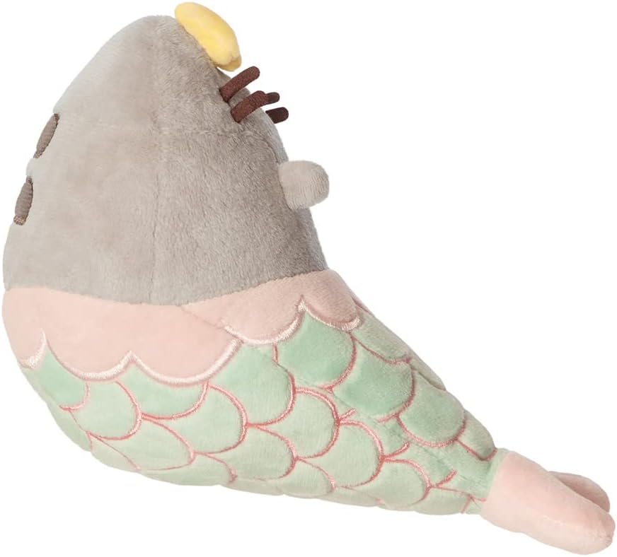 AURORA Cat, 61517, Mermaid Pusheen, Eco-friendly soft toy, Pink & Aqua, Small