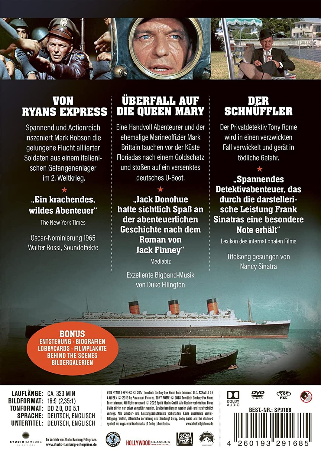 Frank Sinatra Box (Von Ryans Express, Überfall auf die Queen Mary, Der Schnüffler)