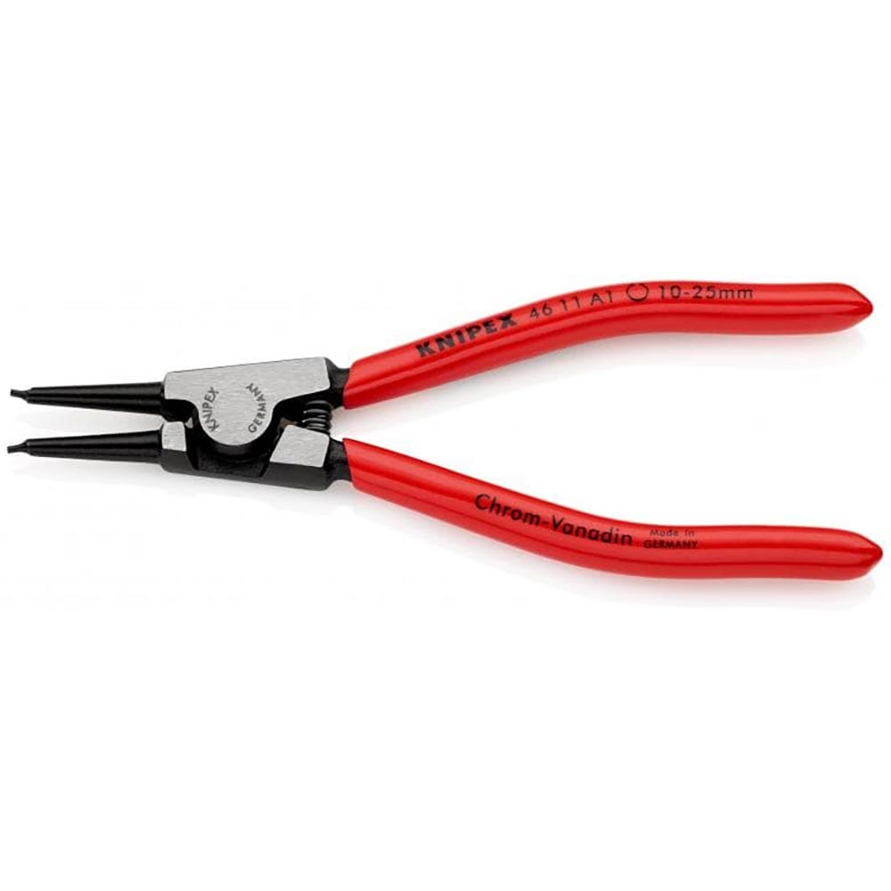 Knipex Circlip Pliers for internal circlips in bore holes black atramentized, plastic coated 140 mm 44 11 J1