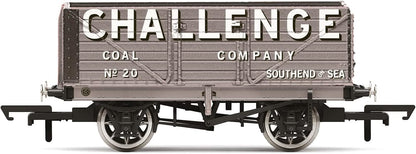 Hornby R60193 7 Plank Wagon, Challenge Coal Company - Era 3 Freight Wagons