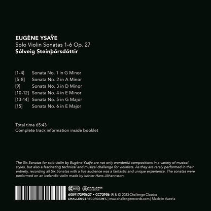Eugène Ysaÿe: Solo Violin Sonatas 1-6, Op. 27
