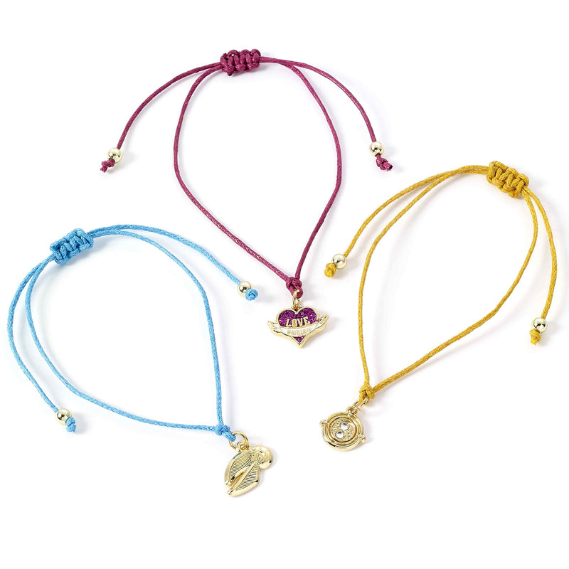 The Carat Shop Harry Potter Offizielles Freundschaftsarmband-Set Goldener Schnatz, Liebestrank und Zeitumkehrer
