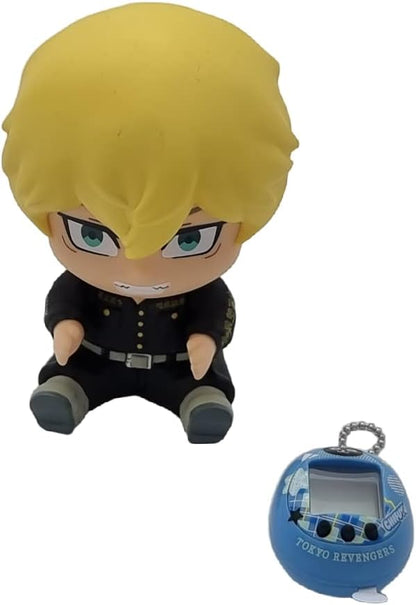 TAMAGOTCHI Bandai Tokyo Revengers Chifuyu Version With Hugmy Figure | 4cm Virtual Pet Based On Tokyo Revengers Manga And Anime With Collectable Chifuyu Hugmy Anime Merch | 90s Kids Toys Chifuyu With Hugmy