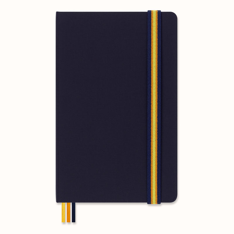 Moleskine x K-Way Notebook, Custom Edition Ruled Layout and Hard Cover Journal, Size Large 13x21 cm, Colour Blue