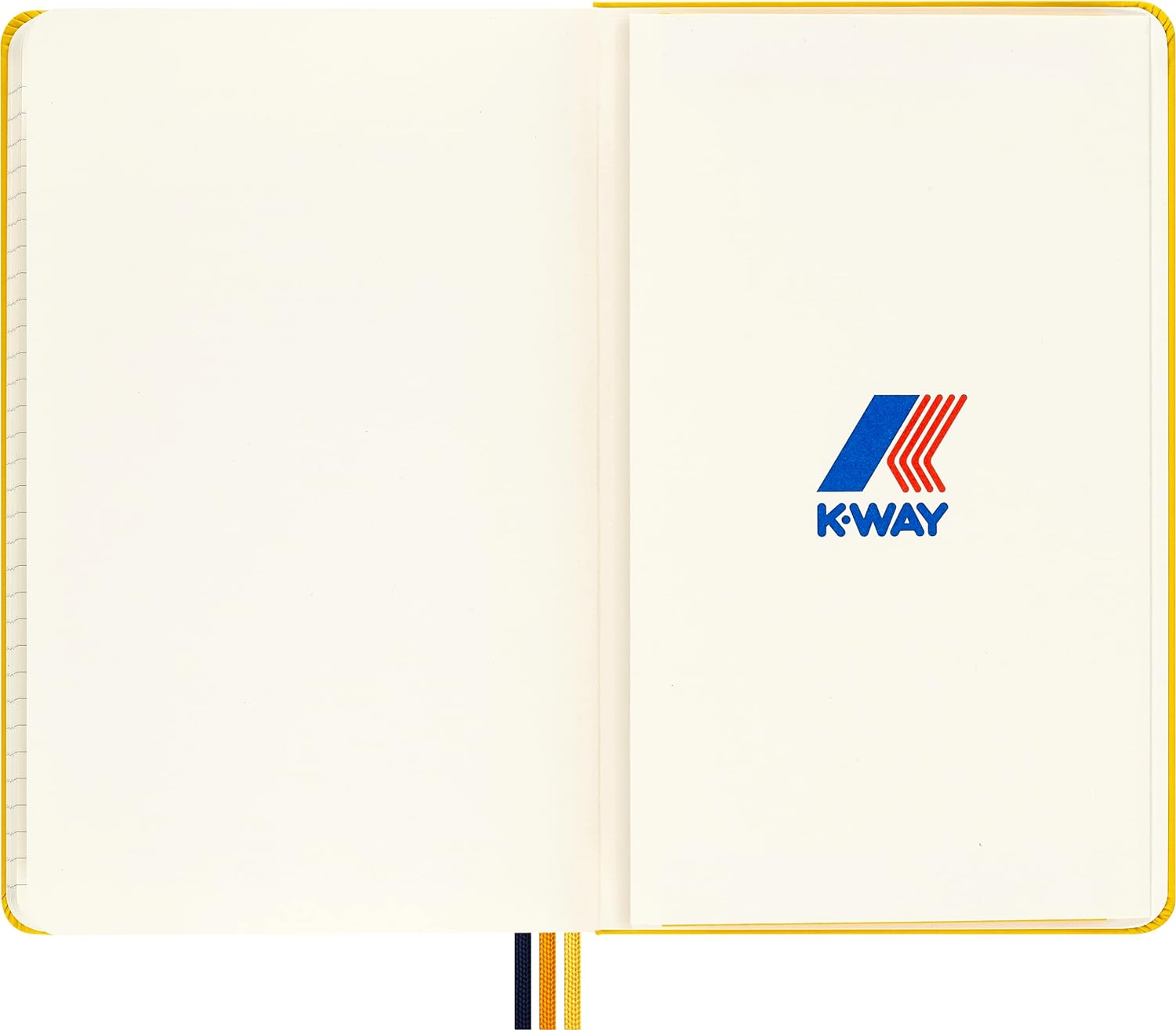 Moleskine x K-Way Notebook, Custom Edition Ruled Layout and Hard Cover Journal, Size Large 13x21 cm, Colour Yellow