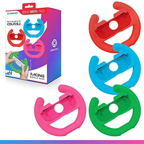 Oniverse - Pack Of 4 Racing Wheel Controller Holders - Blue/Red/Green/Pink