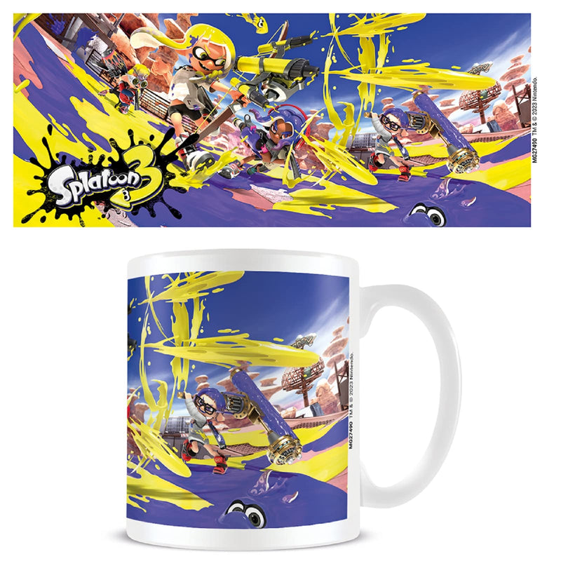 Pyramid International Splatoon Mug (Graffiti Design) 11oz Ceramic Coffee Mug, Cups and Coffee Mugs for Women and Men, Mugs for Kids - Official Merchandise