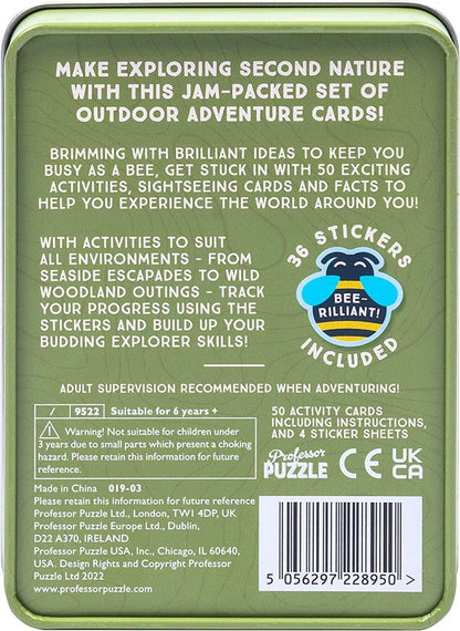 Professor PUZZLE | Outdoor Adventure Cards | Ages 6+ | 1+ Players