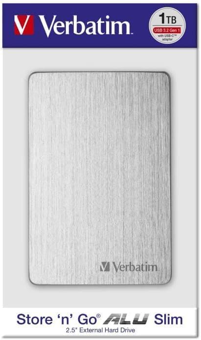 Verbatim STORE´N´GO ALU SLIM 2.5" 6.35C 1 TB silver