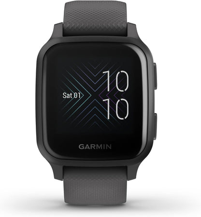 Garmin Venu Sq — waterproof GPS fitness smartwatch with 1.3” touch display, health tracker & sports apps, heart rate measurement, sleep analysis, 6-day battery life, contactless payment Shadow Grey Venu Sq