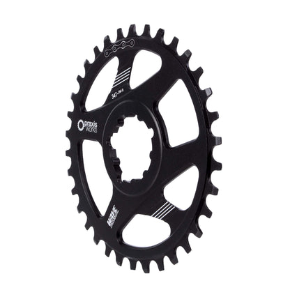 Praxis Black Mountain Plate 34T Direct Mount-B Wave, Adults Unisex, Standard