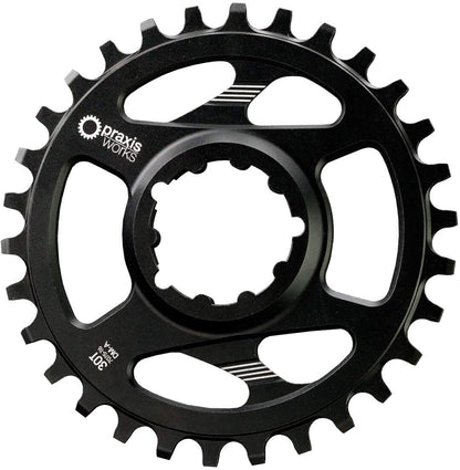 Praxis Black Mountain Plate 34T Direct Mount-B Wave, Adults Unisex, Standard