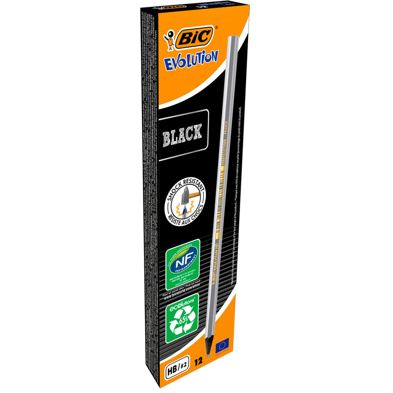 BIC Evolution Black HB Pencils - Box of 12 unique