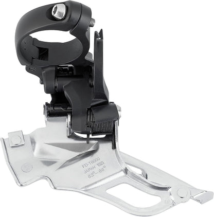 Shimano Deore T6000-H triple front derailleur, conventional swing, dual pull, 63-66