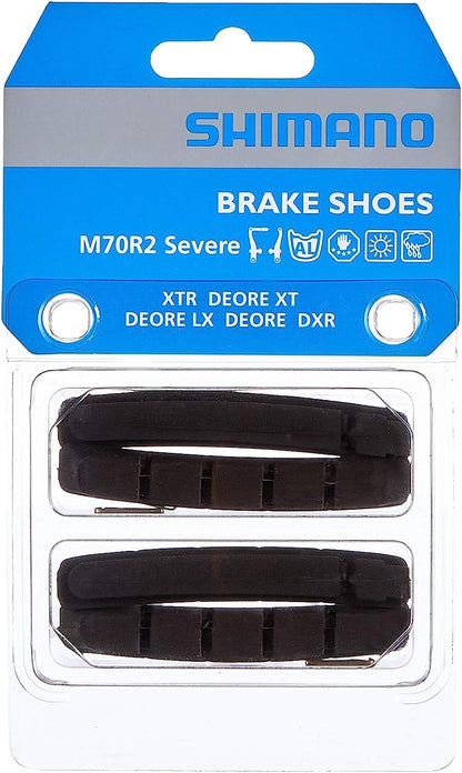Shimano M70R2 V-brake cartridge pad insert, severe conditions, alloy rims 2 pairs