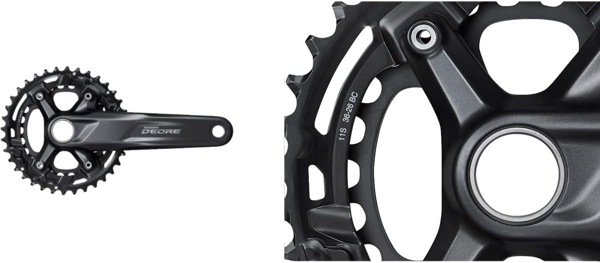 Shimano Deore FC-M5100 Deore chainset, 11-speed, 48.8 mm chainline, 36/26T, 175 mm