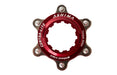 Ashima adaptateur center lock rouge pour montage 6 trous