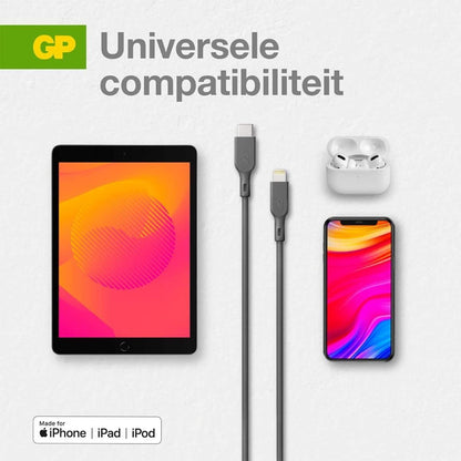 GP CL1P Lade & Sync Cable 1 m USB-C/Apple Lightning, Black