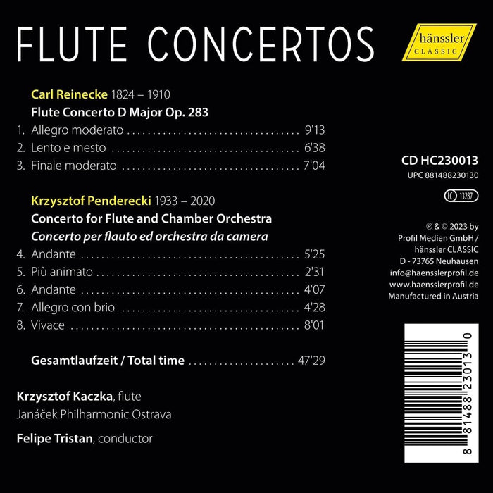 Reinecke & Penderecki: Flute Concertos