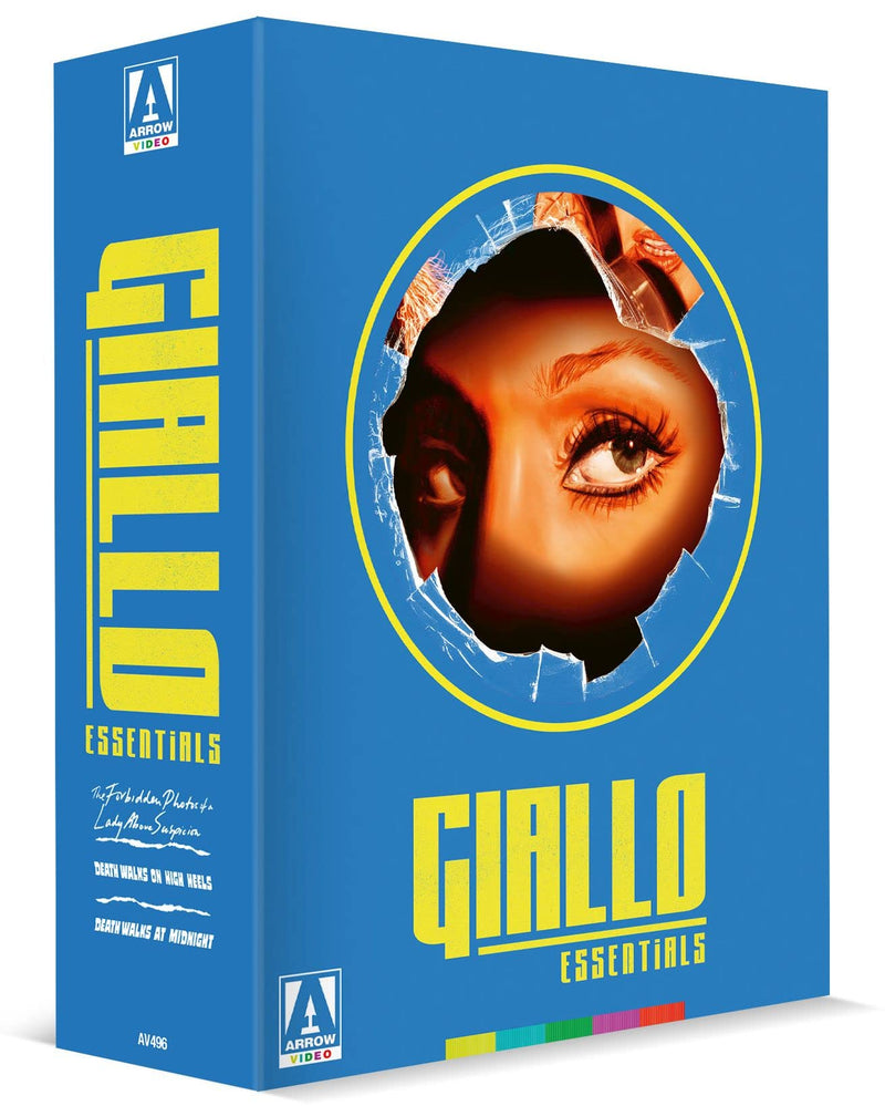 Giallo Essentials 'The Forbidden Photos of A Lady Above Suspicion', 'Death Walks on High Heels', 'Death Walks at Midnight' Blue Edition