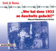 Wer hat denn 1933 an Auschwitz gedacht? Alltag und Diskriminierung im NS-Staat (Sinti & Roma)