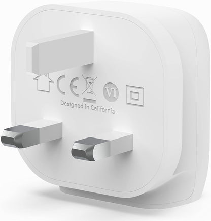Belkin 20W USB Type C Power Delivery wall charger, fast charger plug with certified USB-C PD 3.1 PPS and compact design travel charger for iPhone 15, 14, Samsung Galaxy S23, S22, iPad, Pixel and more