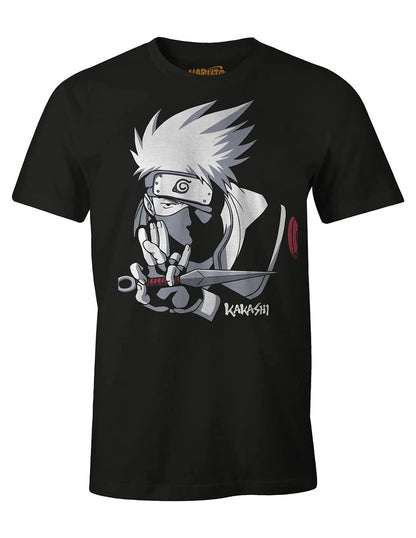 Naruto Men's t-Shirt Kakashi Hatake Cotton Black L Black
