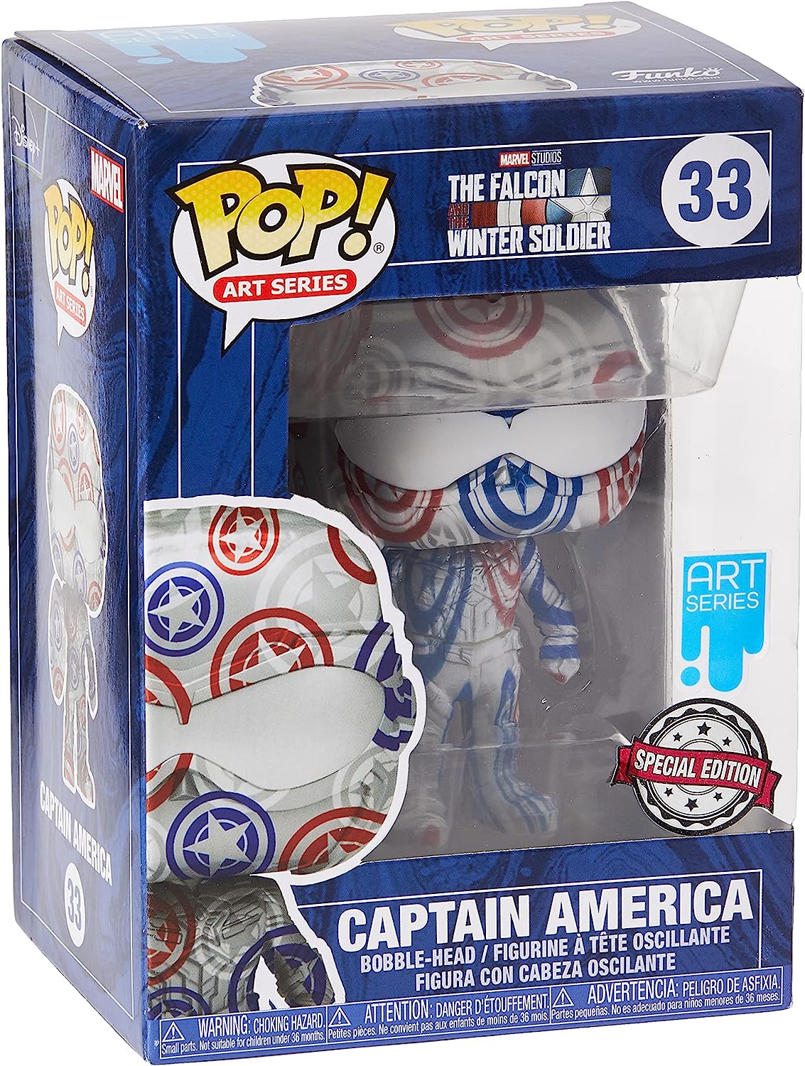 FUNKO POP Marvel The Winter Soldier Artist Series Patriotic Age Falcon EDICION Especial 56153 Muñecos cabezones, Multicolor (FUNKO-56153