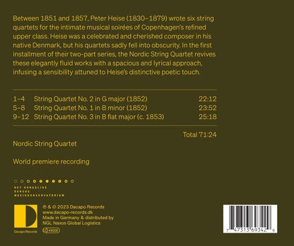 Peter Heise: String Quartets - Volume 1