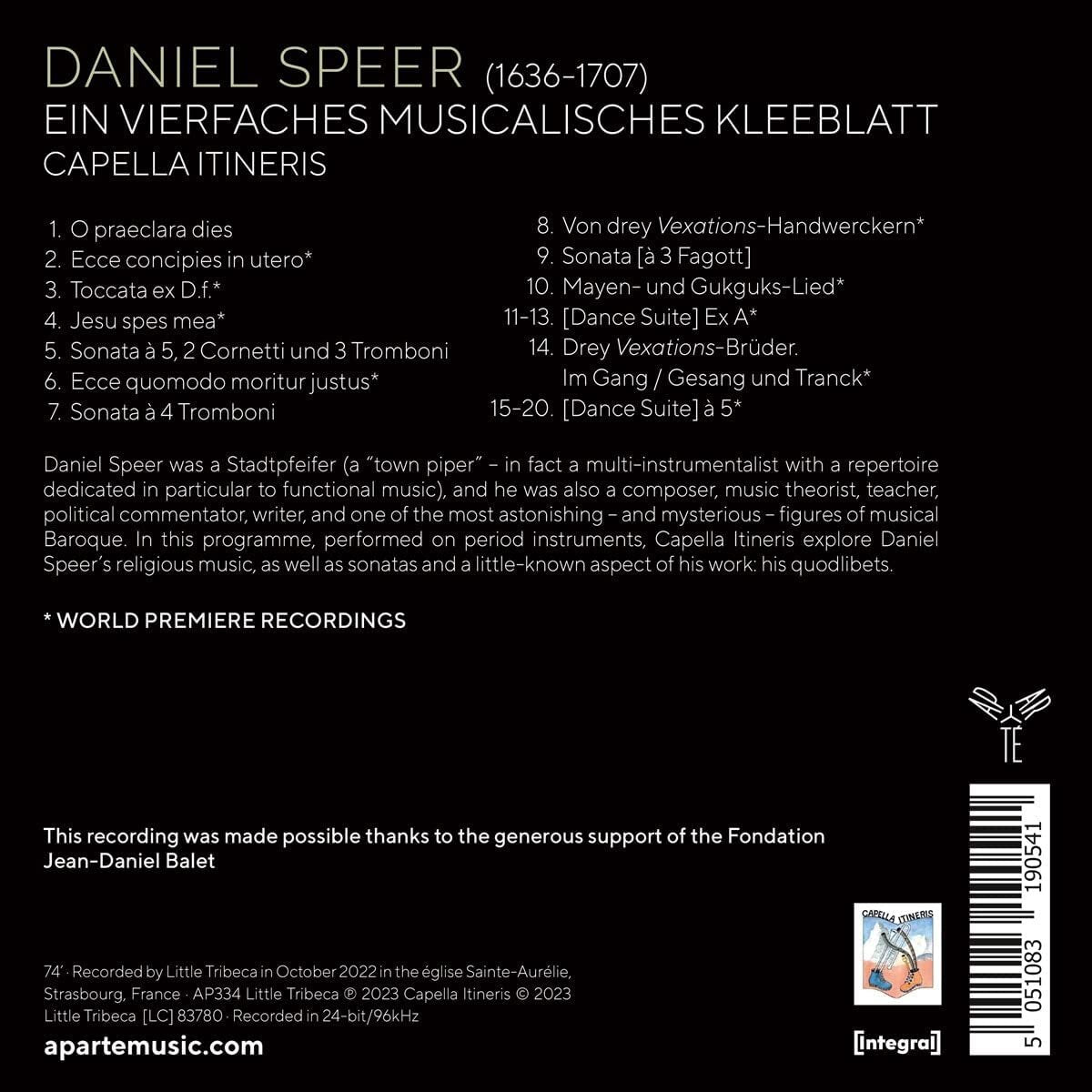 Capella Itineris: Daniel Speer