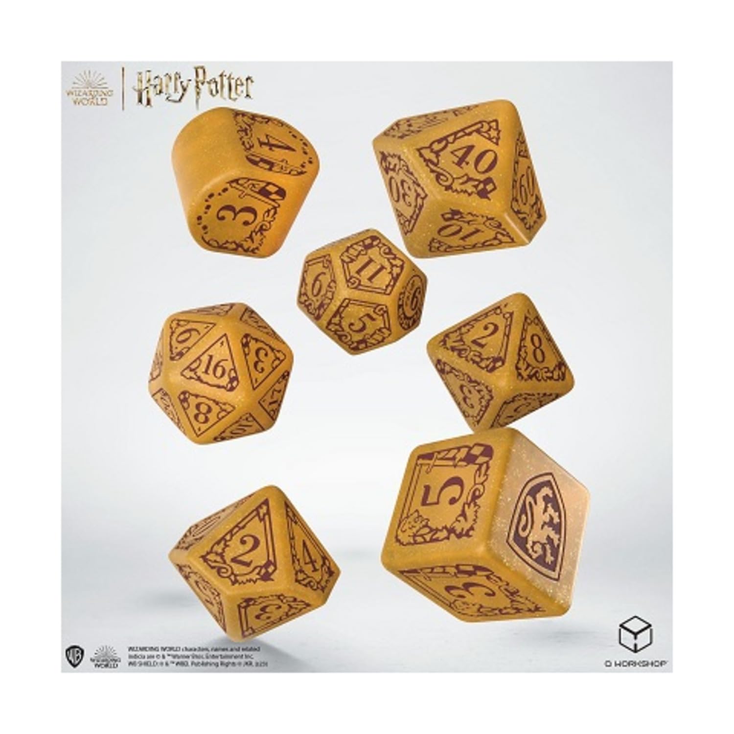 Q Workshop Harry Potter pack dés Gryffindor Modern Dice Set - Gold (7)