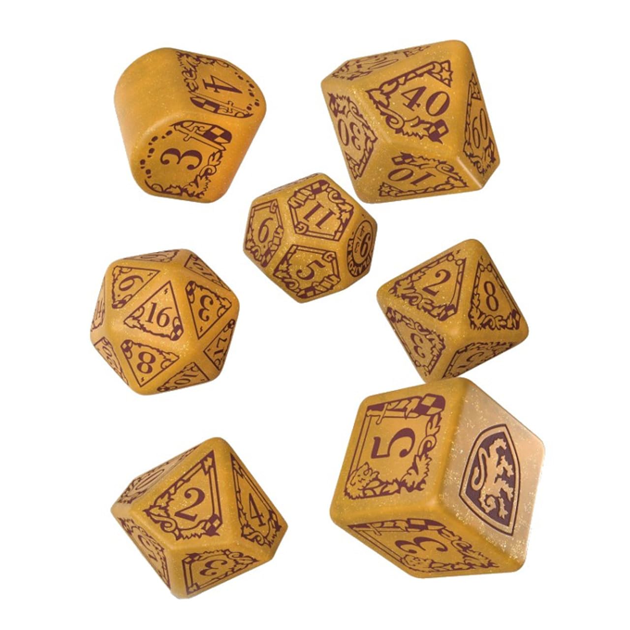 Q Workshop Harry Potter pack dés Gryffindor Modern Dice Set - Gold (7)