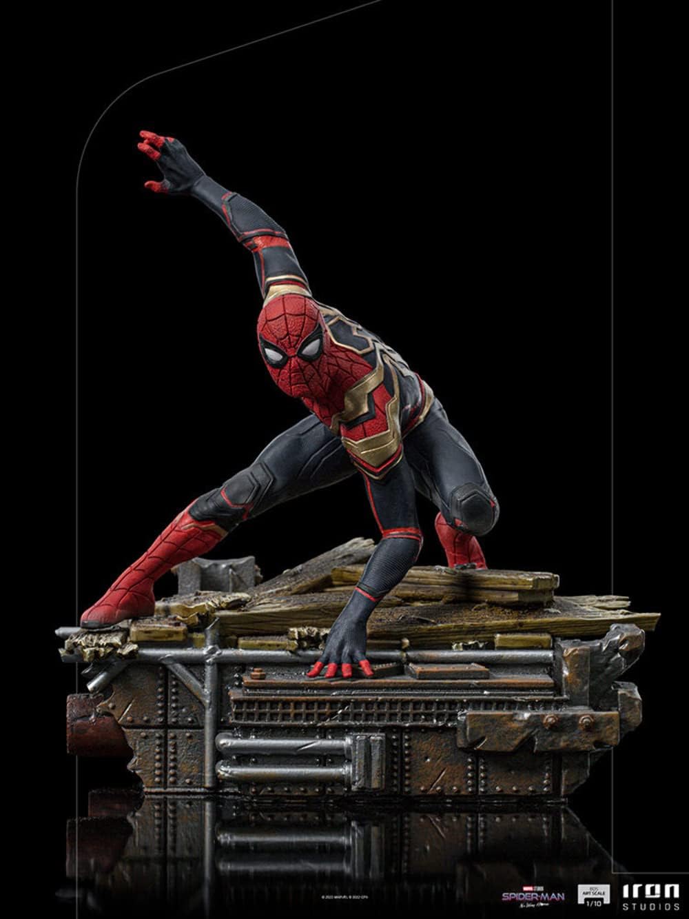 Iron Studios MARCAS66422-10 Spider-Man Way Home 1/10 Scale Figure Peter #1, Black
