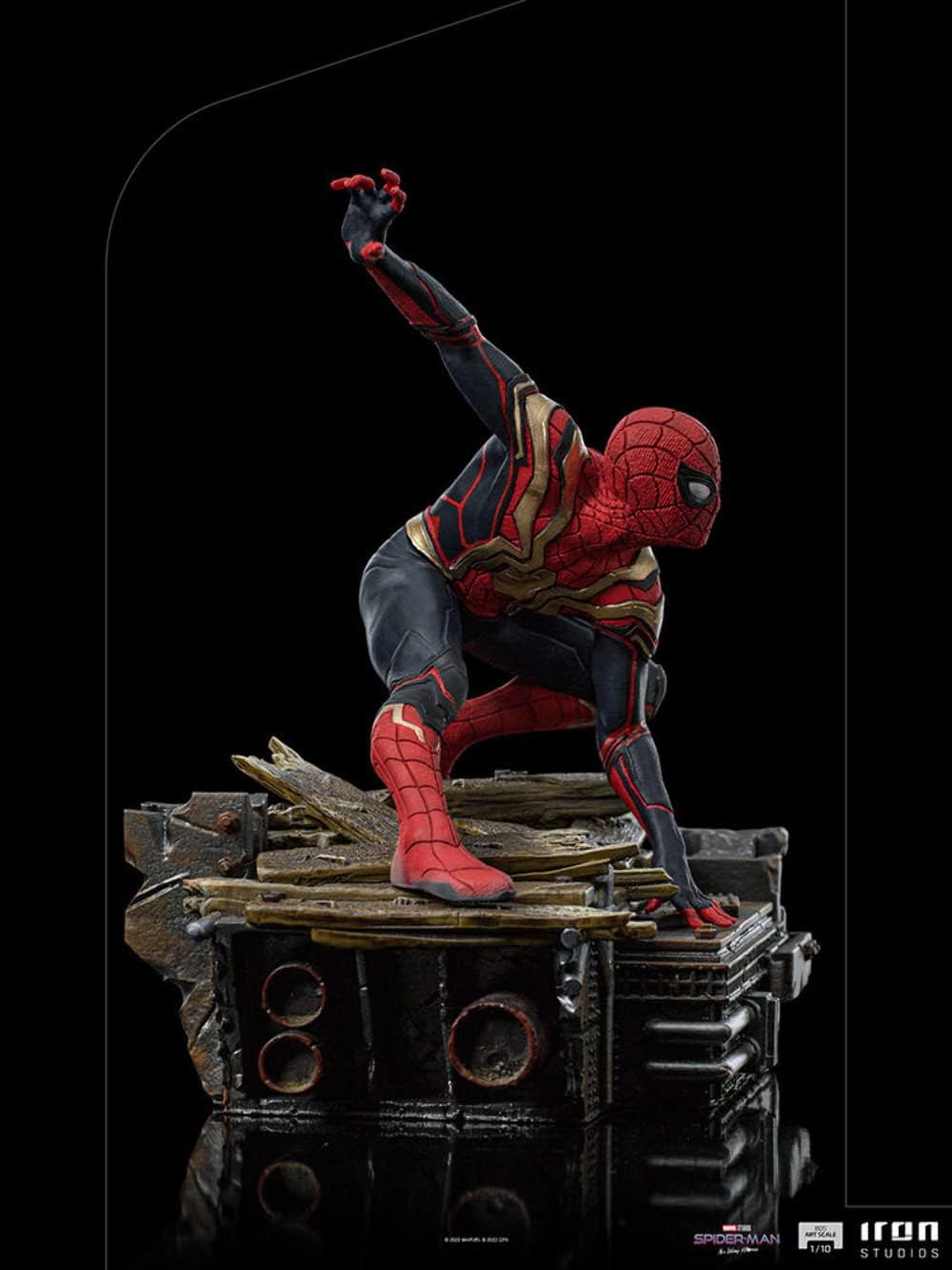 Iron Studios MARCAS66422-10 Spider-Man Way Home 1/10 Scale Figure Peter #1, Black